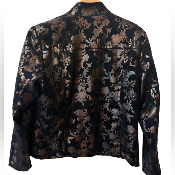 Erin London Zipper down Jacket - Black & Gold - Large - Fully Lined - Picture 4 of 11